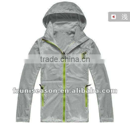 Foldable Ladies Hooded Pullover Windbreaker 2013