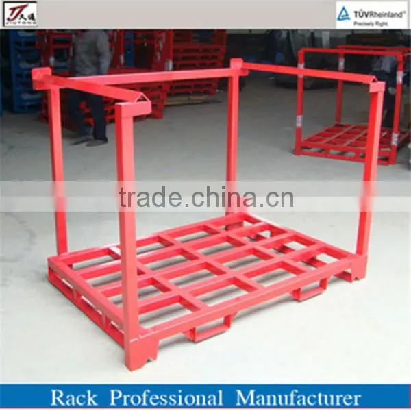 Stacking steel truck tire rack storage system