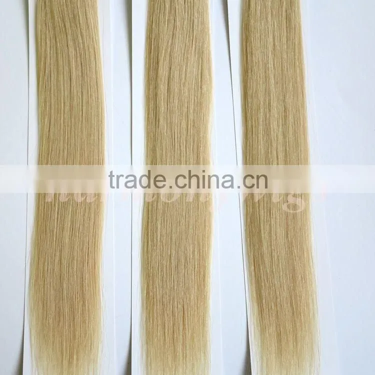 Top quality Tape in hair extensions human hair 18 20 22 24inch 2g&2.5g/1pcs #60/Platinum Blonde customized color and length
