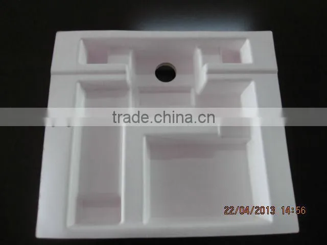 2014 Zhuhai Factory Biodegradable Hamhoo Products Paper Cosmetic Packaging Recyclable Bagasse Molded Paper Pulp Tray Packaging