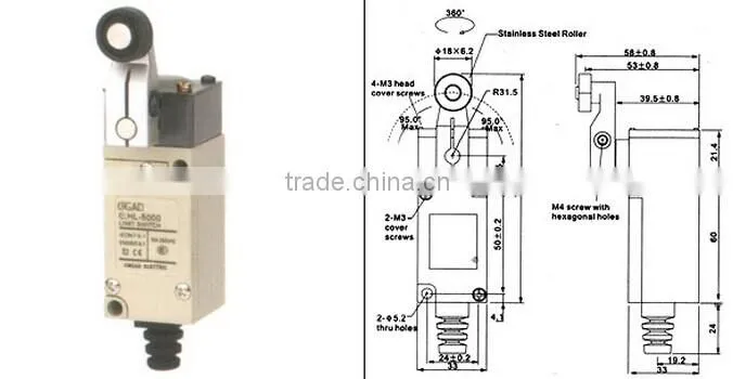 CNGAD HL miniature micro limited switch(limit switch, limiting switch)(HL-5000)
