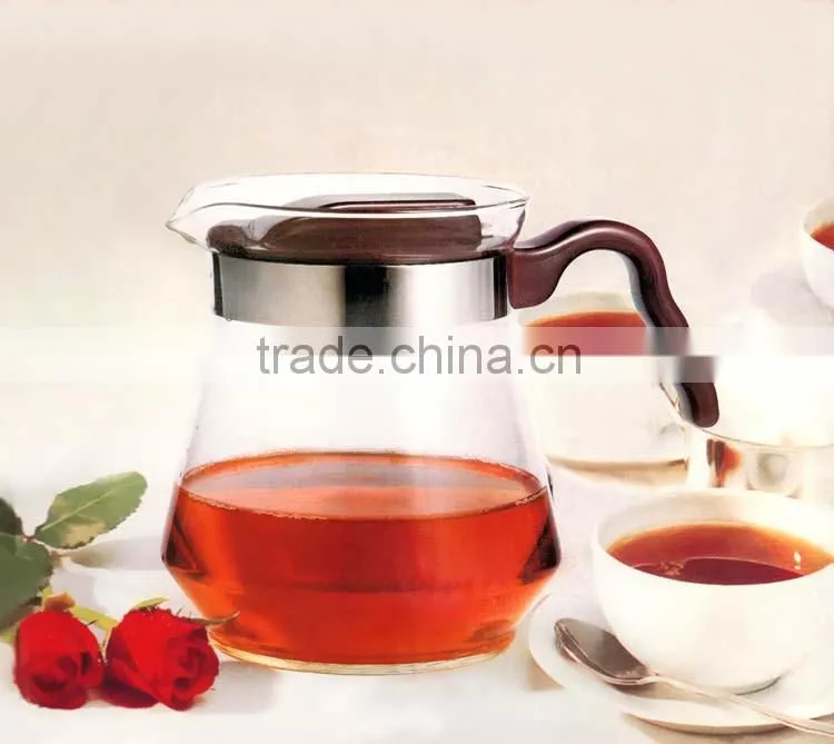 Hot Selling Useful Gift Hand Blown Heat Resistant Borosilicate Glass Coffee Pot 1500T