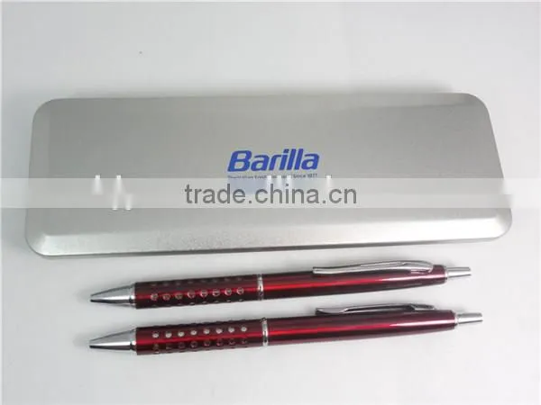 Office business cheap promotional custom logo metal pen gift box set