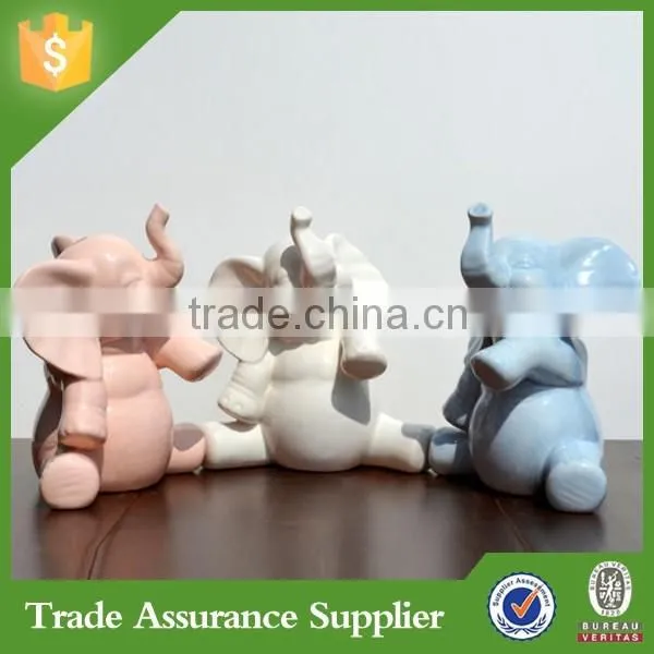 Cute Funny Customize Resin Baby Elephant Piggy Bank Home Decoration