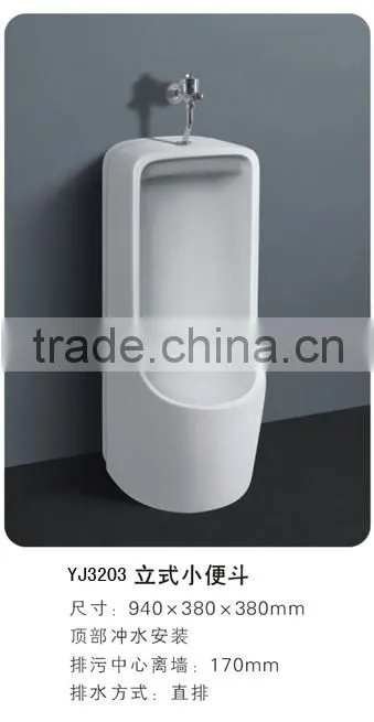 Wall flush mount mens bathroom ceramic urinal