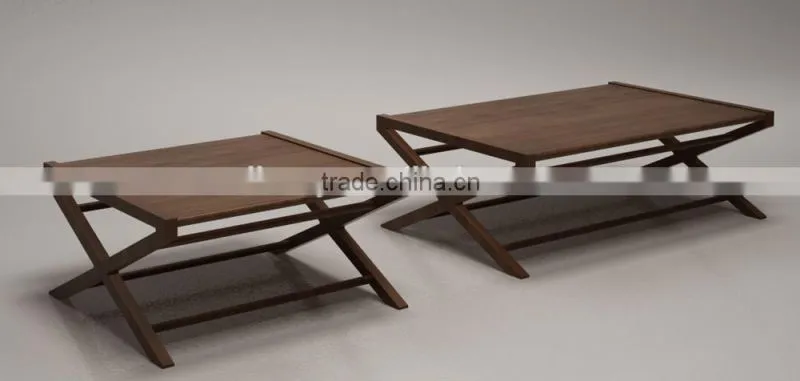 European modern solid wood coffee table (T-86C+B+D)