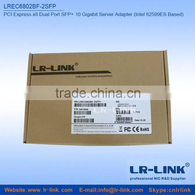LR-LINK LREC6802BF-2SFP+ PCIe x8 Dual Port SFP+ Optical 10G Network Card Compatible Intel X520