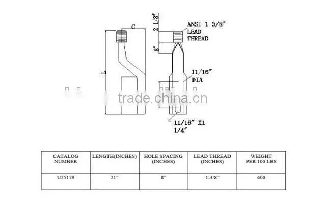 Pole top pin,crossarm insulator pin,forged steel pole top pin
