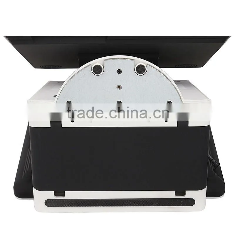 double monitor touch screen pos machine for restarant