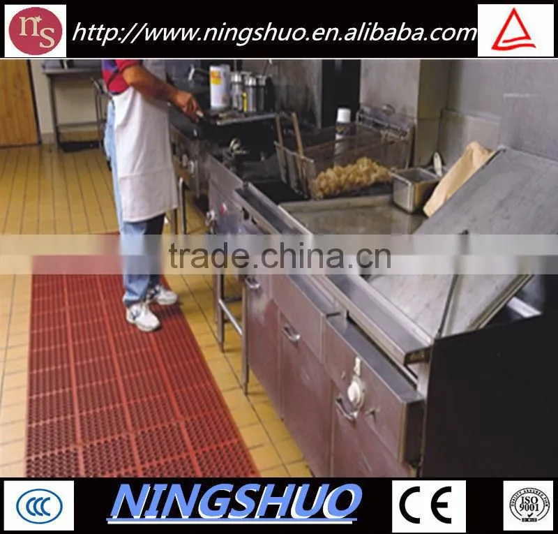 China industry of non slip non toxic rubber drainage bathroom mat