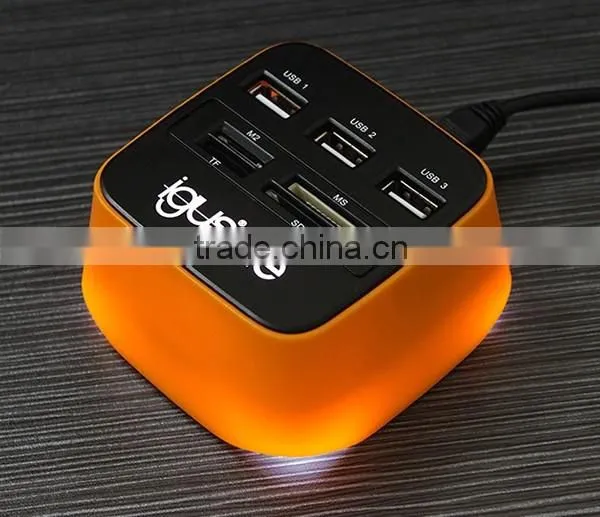 Electric Gift OEM Hub Combo Card Reader Support MS,M2,SD/MMC,TF