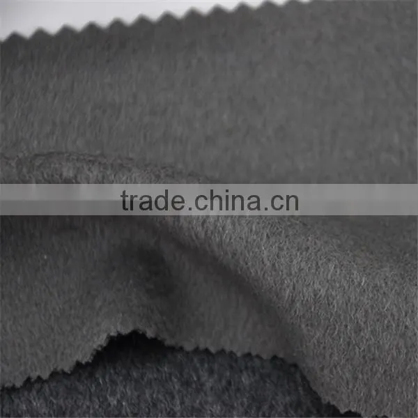 Wholesale super fine wool cashmere blend fleece woolen fabric for winter coats