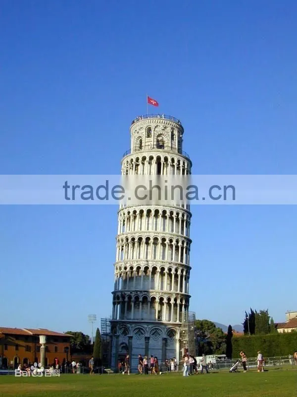 Promotion gift Metal Leaning Tower of Pisa ITALY Travel Souvenir 3D buliding