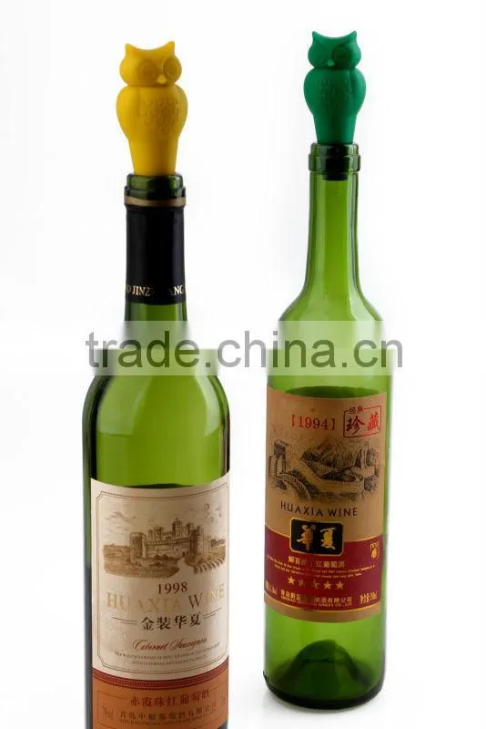 Custom made silicone lids for wine bottle