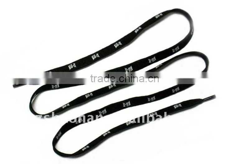 High quality fashion customized flat waxed shoelaces
