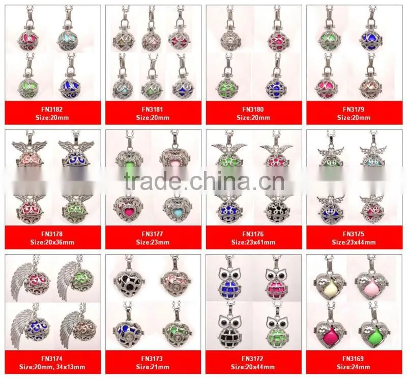 FN3178 New model necklace musical bell necklace with the wing