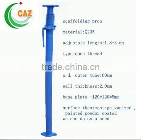 Adjustable cup sleeve scaffolding steel prop
