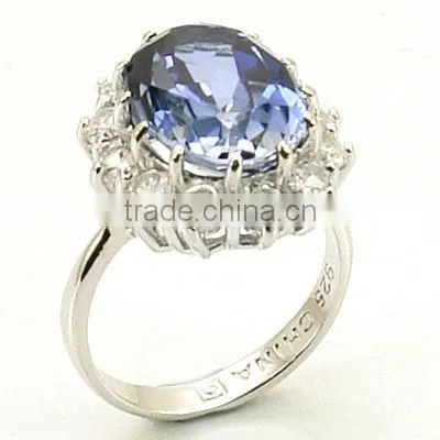 925 Silver Sappire CZ Ring Set Jewelry, Diana Ring, Kate Ring