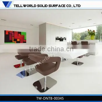 Genteel oval solid surface dinning table coffee table food table