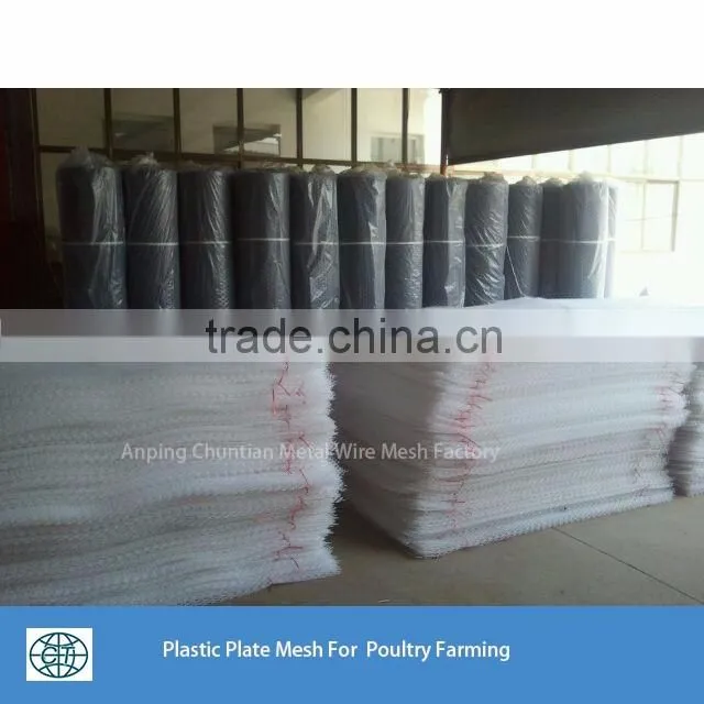 Hot sales 8x9mm 400g/sqm Hexagonal hole Plastic Plate Mesh For Poultry Farming