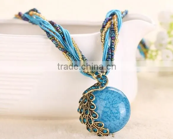 National wind m weaving necklace restoring ancient ways Sweater chain