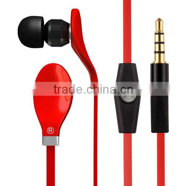 Flat Cable Multifunction Earphone for iphone
