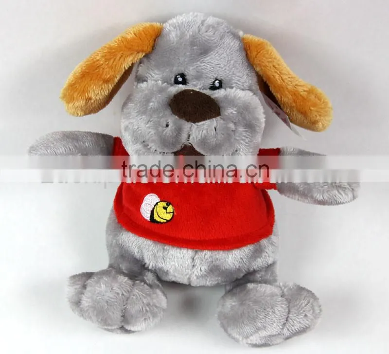Luckiplus Hot Sale First Class Happy Puppy In Red Cloth SafeTechnology Toy For Kids