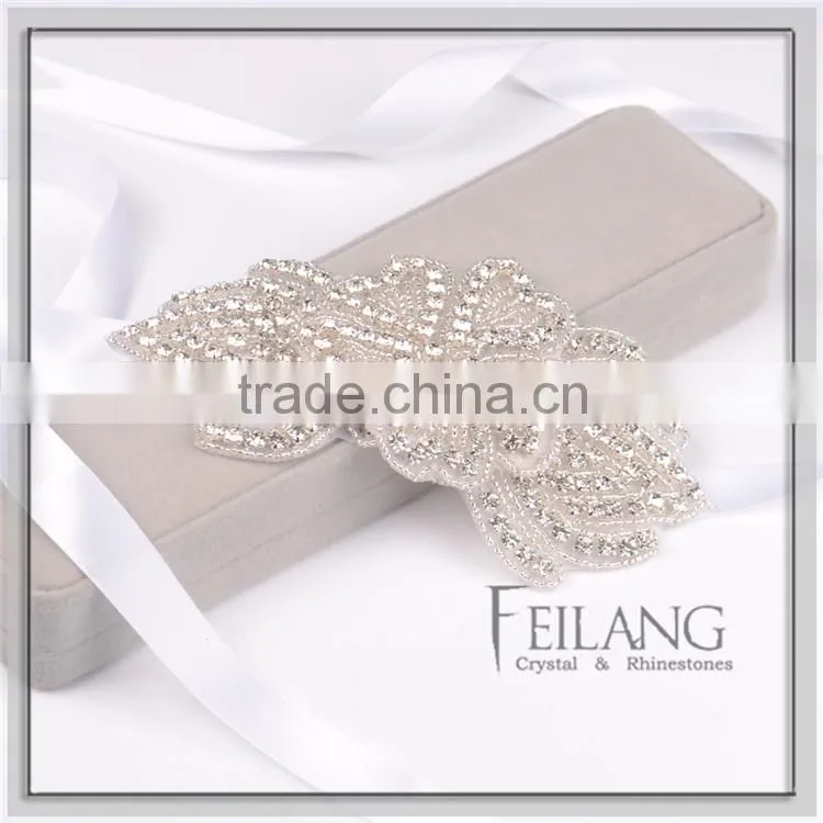 Rhinestone encrusted bridal belt Crystal Belt Ribbon headbands