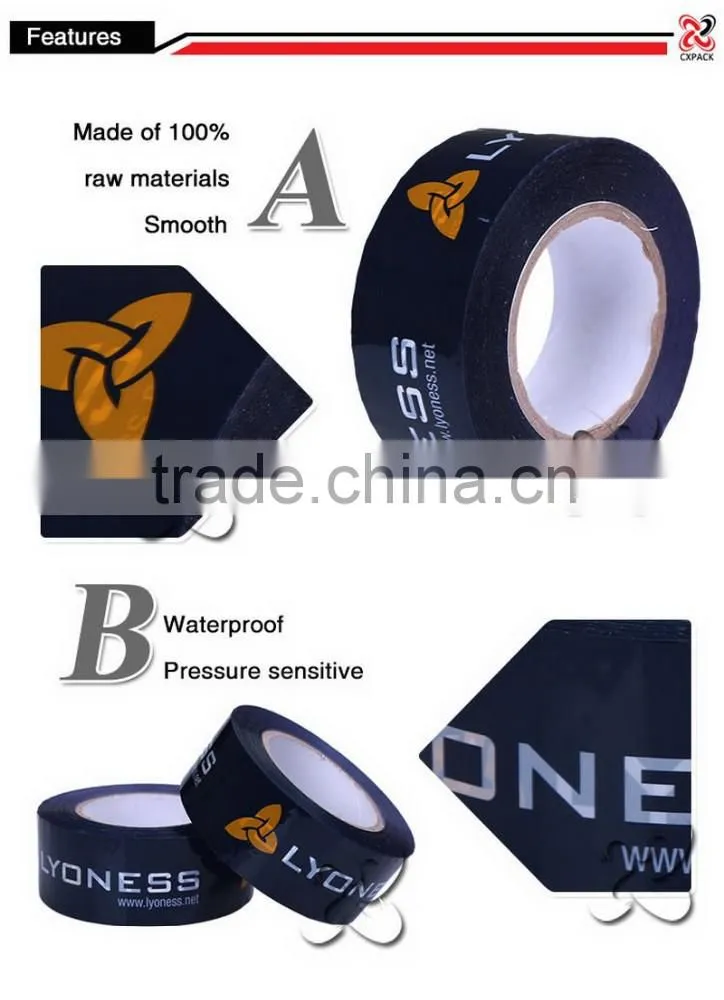 Top Selling Products Black Design Printed Packaging Tape Manufactory