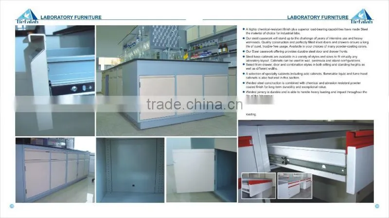 New Style Modern Laboratory Furniture for Hospital Steel Workbench with Drawers and Regent Shelf
