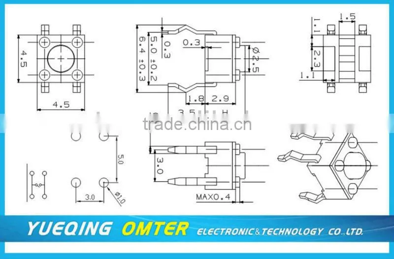 TS4511-0381b smt tact switch