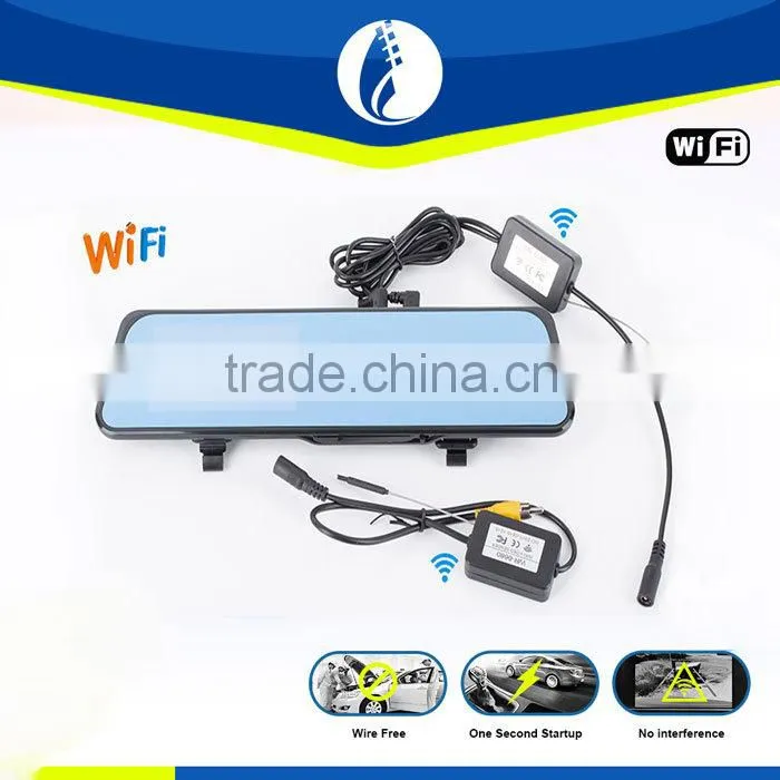wire free Type 4.3 inch tft lcd screen wifi wireless car DVR rearview mirror special bracket