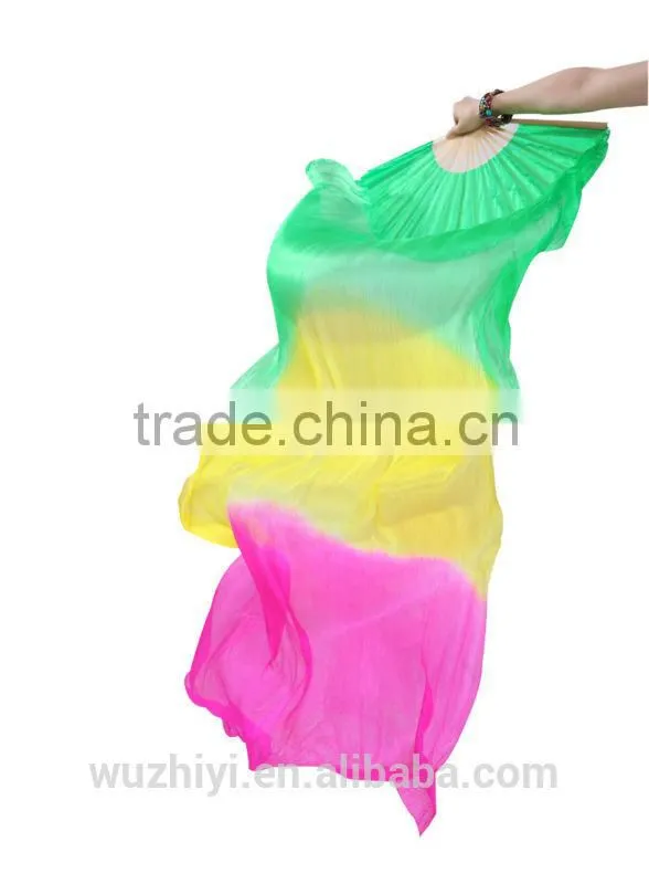Silk Chinese Fan Dance Fans , Belly Dance Silk Fan , Hand Fans for Dance