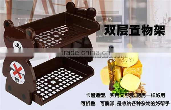 Cartoon Modeling Double-deck Storage Rack Shelves