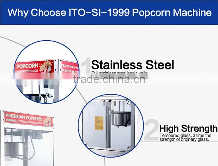 SI-1999 Stainless Steel Electric Automatic Commercial Caramel Popcorn Maker for Cinema