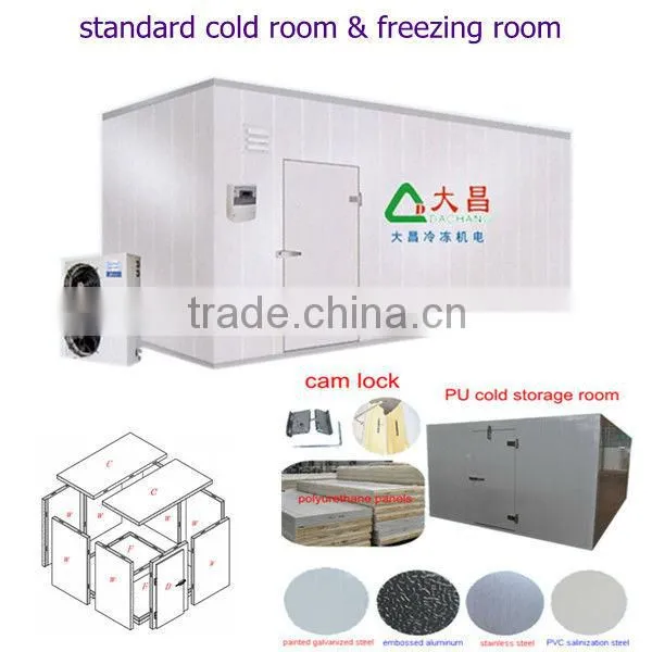 10ton seafood cold store with grey-painted galvanized steel