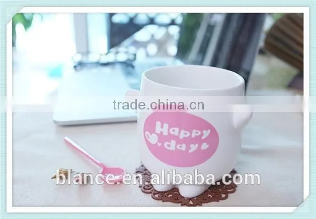lovely belly mug with cute design , milk drinking mug