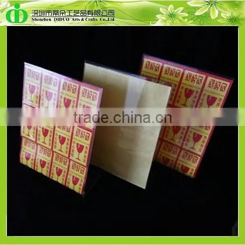 DDB-0131 Trade Assurance Cheap Acrylic Slanted Sign Holder