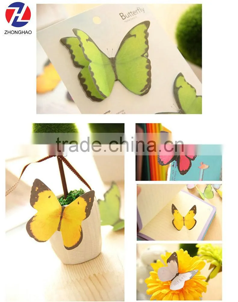 New arrive 3D butterfly design personalized sticky notes