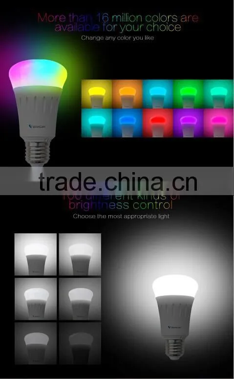 Vstarcam Wifi Remote Control 6W 20 million colors IOS Android APP smart light bulbs