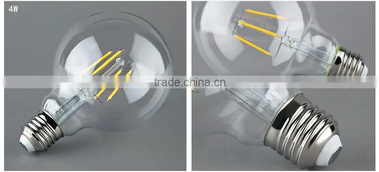 Hot G125 LED filament bulb high quality glass mask high luminou led lamp