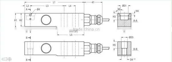 GSB213 IP68 2.5klb 5klb stainless steel load cell