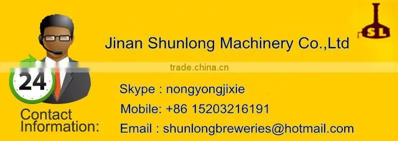high quality beer brewing system with malt crush system , brew house, conical fermenter