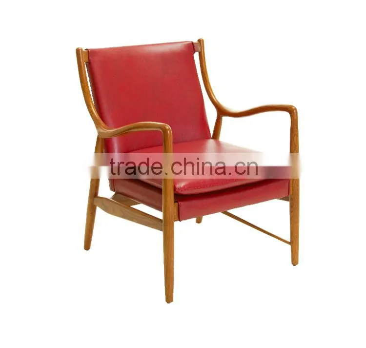 diamond mid-century modern walnut finished lounge chair with hand-stained wood base
