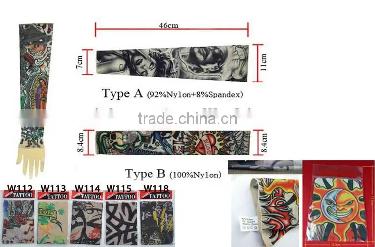 2016 cheap custom logo printed tattoo arm sleeves for promotion