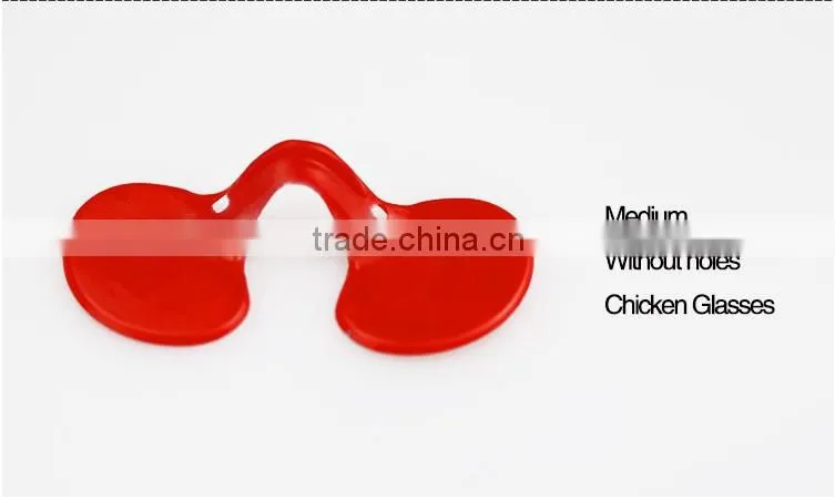 Wholesale chicken protecting glass eye cover plastic chicken glasses