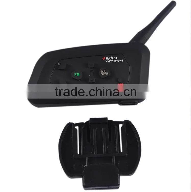 2016 New V4 shenzhen price walkie talkie wireless earpiece ejeas for Motorcycle and Bicycle Helmet with FM