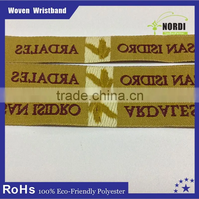 Cheap confidence polyester charity wristbands