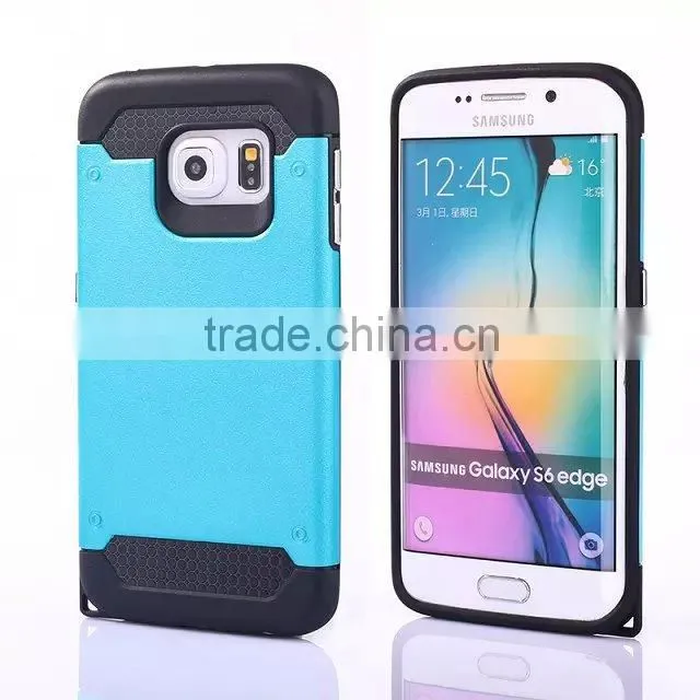 New listing PC+TPU case for Samsung S6 Edge hybrid mobile phone case, Slilm Armor Case for Samsung Galaxy S6 edge tpu+pc case