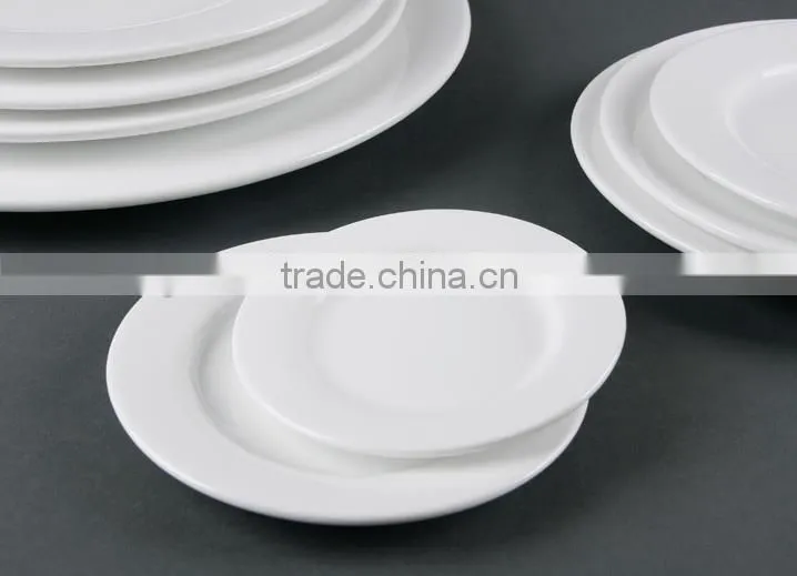 Wholesale Different Size Cheap White Porcelain Dinner Plates